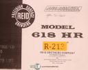 Reid Bros.-Reid 618 HR, Surface Grinder, S/N 21530, Operations Maint & Parts Manual 1982-618HR-06
